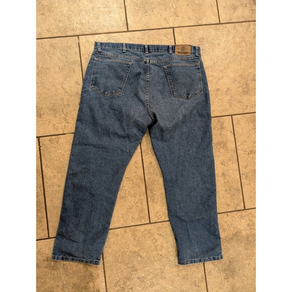 Wrangler Authentic Jeans Men’s 40x29 Relaxed Fit Blue Denim Classic Straight Zip - Picture 5 of 11